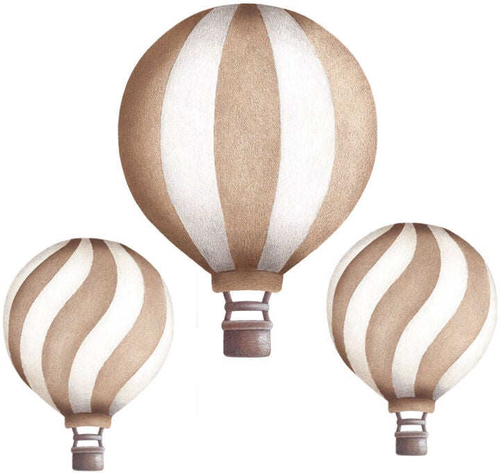 Stickstay Vintage Balloon Set Wandsticker, Brown Soil Stickstay Vintage Balloon Set Wandsticker, Brown Soil von Stickstay