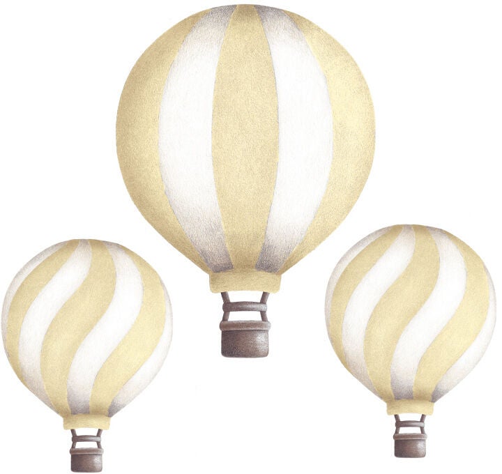 Stickstay Vintage Balloon Set Wandsticker, Lemon Stickstay Vintage Balloon Set Wandsticker, Lemon von Stickstay