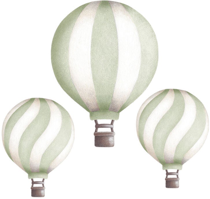 Stickstay Vintage Balloon Set Wandsticker, Pistachio Stickstay Vintage Balloon Set Wandsticker, Pistachio von Stickstay