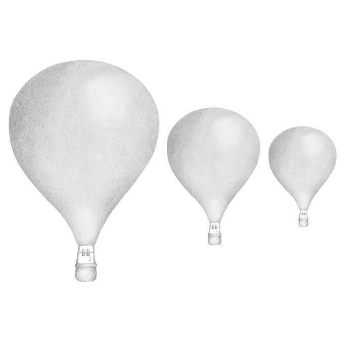 Stickstay Wallsticker Balloon Set Light Grey Stickstay Wallsticker Balloon Set Light Grey von Stickstay