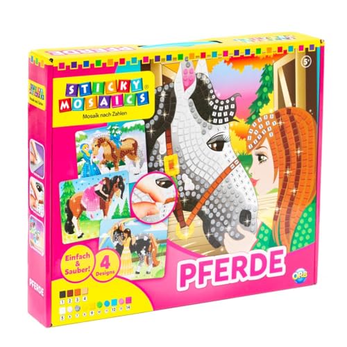 Sticky Mosaics ORB Pferde, 4 Designs, kreative Geschenke Bastelset Kinder Geschenke für Mädchen und Jungen selbstklebende Glitzer Moosgummi Aufkleber Kindergeburtstag DIY Deko basteln ab 5 Jahre Sticky Mosaics ORB Pferde, 4 Designs, kreative Geschenke Bastelset Kinder Geschenke für Mädchen und Jungen selbstklebende Glitzer Moosgummi Aufkleber Kindergeburtstag DIY Deko basteln ab 5 Jahre von Sticky Mosaics
