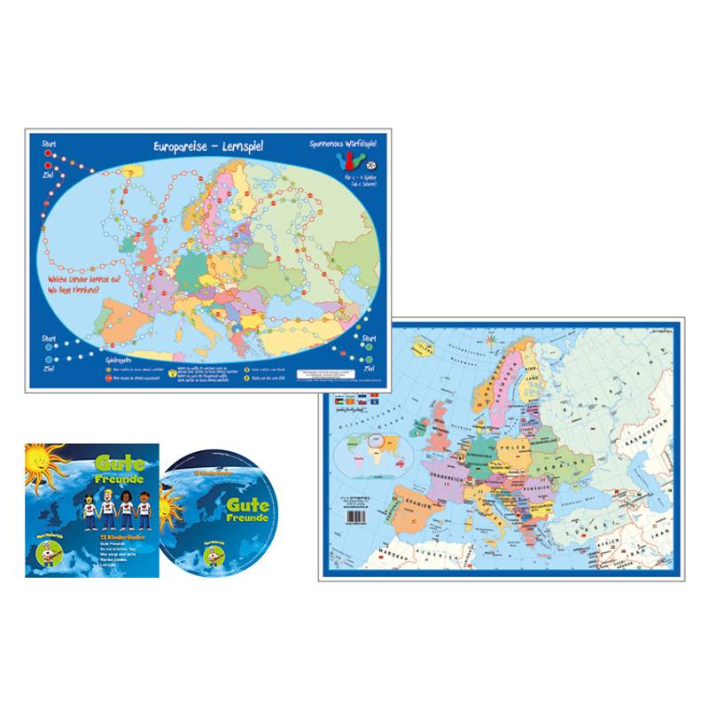 Europareise-Lernspiel (Kinderspiel) + 1 Audio-CD von Stiefel