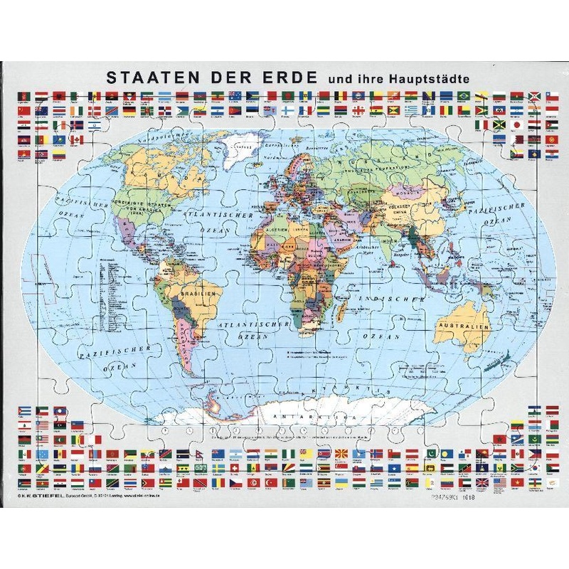 Lernpuzzle Staaten der Erde von Stiefel
