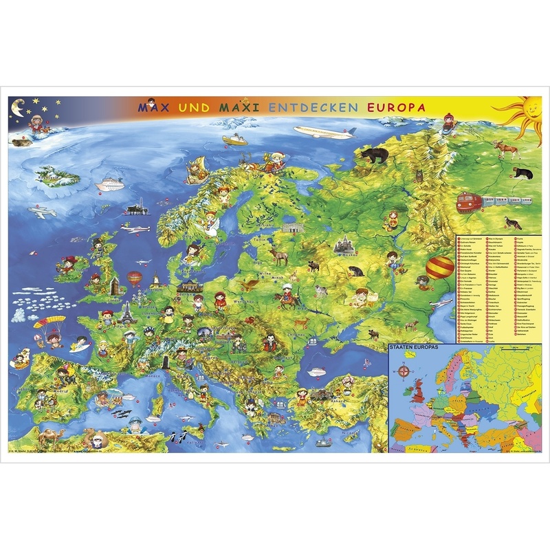 Kindereuropakarte - Max und Maxi entdecken Europa von Stiefel