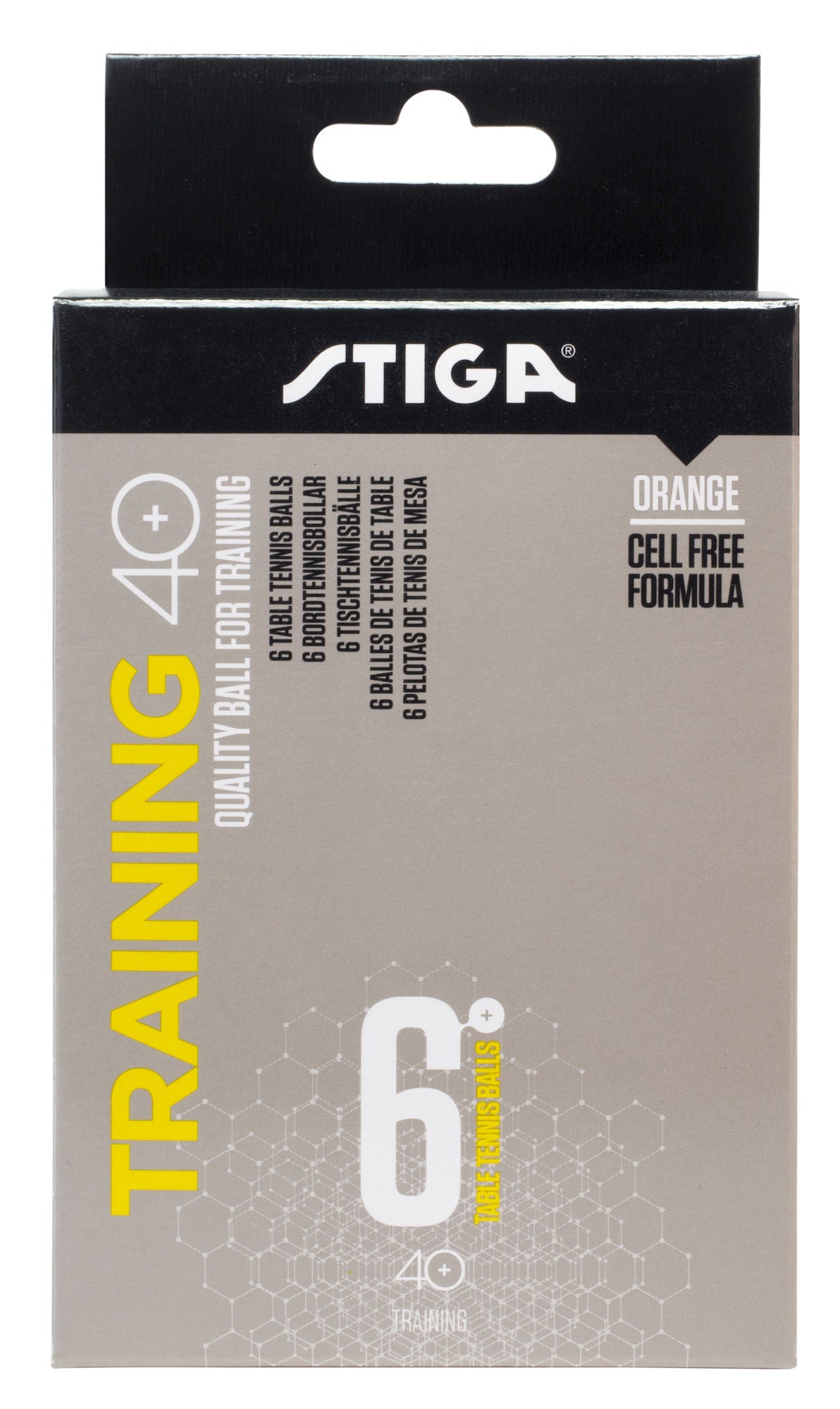 STIGA Tischtennisbälle Training ABS 6er-Pack, Orange von STIGA