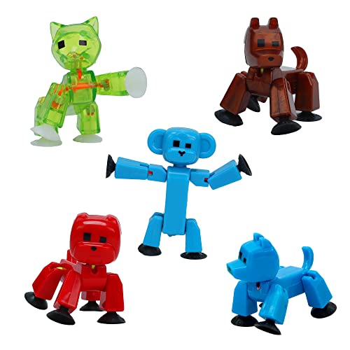 Stikbot Haustier-Set – enthält 5 bewegliche Actionfiguren von Stikbot Pets – grüner Hase, roter Bulldogge, rote Katze, klarer blauer Hund und blauer Affe Stikbot Haustier-Set – enthält 5 bewegliche Actionfiguren von Stikbot Pets – grüner Hase, roter Bulldogge, rote Katze, klarer blauer Hund und blauer Affe von StikBot