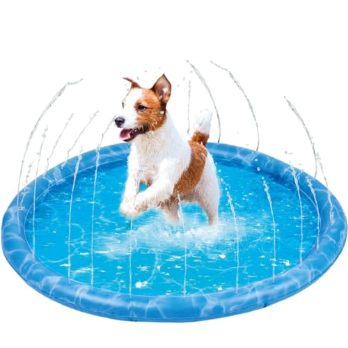 Hundepool Ø 100cm mit Düsen Sprinkler Hunde Becken Pool Planschbecken Wasserspiel Schwimmbecken (Hundepool Sprinkler 100cm) von Stimo