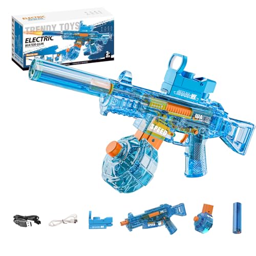 Elektrische Wasserpistole für Erwachsene und Kinder, Automatische Spritzwasserpistole mit LED-Lichtern, Sommer-Outdoor-Pool-Strand-Party-Spielzeug, UMP45 blau Elektrische Wasserpistole für Erwachsene und Kinder, Automatische Spritzwasserpistole mit LED-Lichtern, Sommer-Outdoor-Pool-Strand-Party-Spielzeug, UMP45 blau von StimuVariety