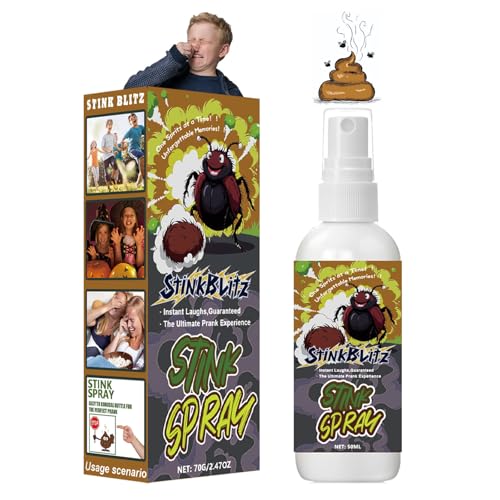 StinkBlitz Stinkspray Furzspray, Extra Starkes Flüssiges Stinkyspray, Ultimate Halloween Prank Stink Spray for Adults,Stinkender Flüssiges Stinkspray 50ML StinkBlitz Stinkspray Furzspray, Extra Starkes Flüssiges Stinkyspray, Ultimate Halloween Prank Stink Spray for Adults,Stinkender Flüssiges Stinkspray 50ML von StinkBlitz