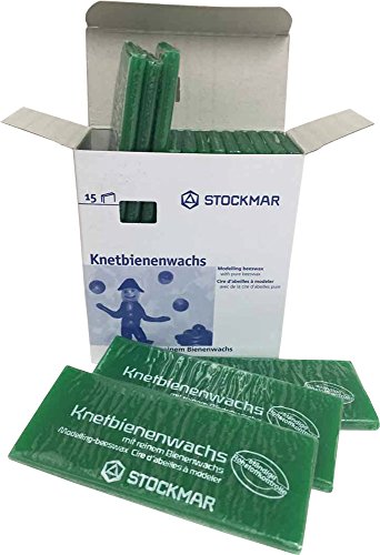 STOCKMAR Knetbienenwachs Farbe Grün, 15 Tafeln, 10 x 4 cm von Stockmar