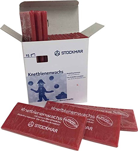 Stockmar Knetbienenwachs Farbe Kaminrot, 15 Tafeln, 10 x 4 cm von Stockmar