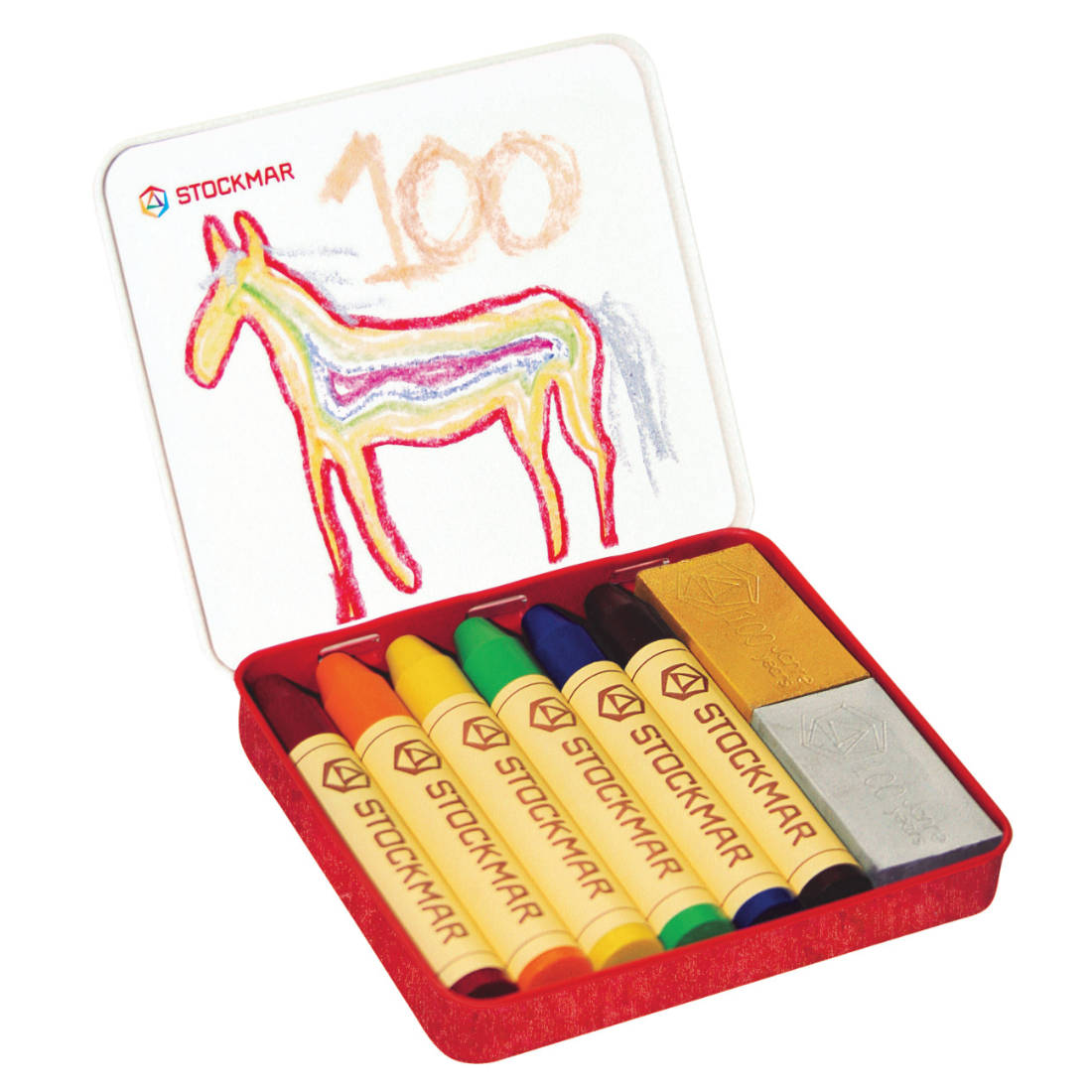 Stockmar - Wachsmalstifte "Regenbogen" 6er Set +2 Blöcke Stockmar - Wachsmalstifte "Regenbogen" 6er Set +2 Blöcke von Stockmar