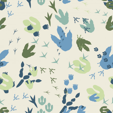 Follow My Footsteps Baumwollstoff 112cm Farbe 584 - 50cm Follow My Footsteps Baumwollstoff 112cm Farbe 584 - 50cm von Stoffabrics