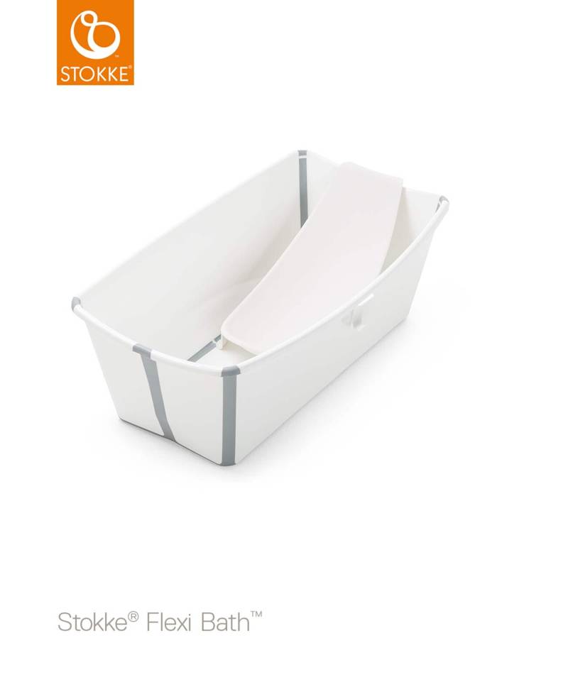 Stokke® Flexibath 2-tlg. Set Badewanne mit hitzeempfindlichem Stöpsel und Badewannensitz von Stokke
