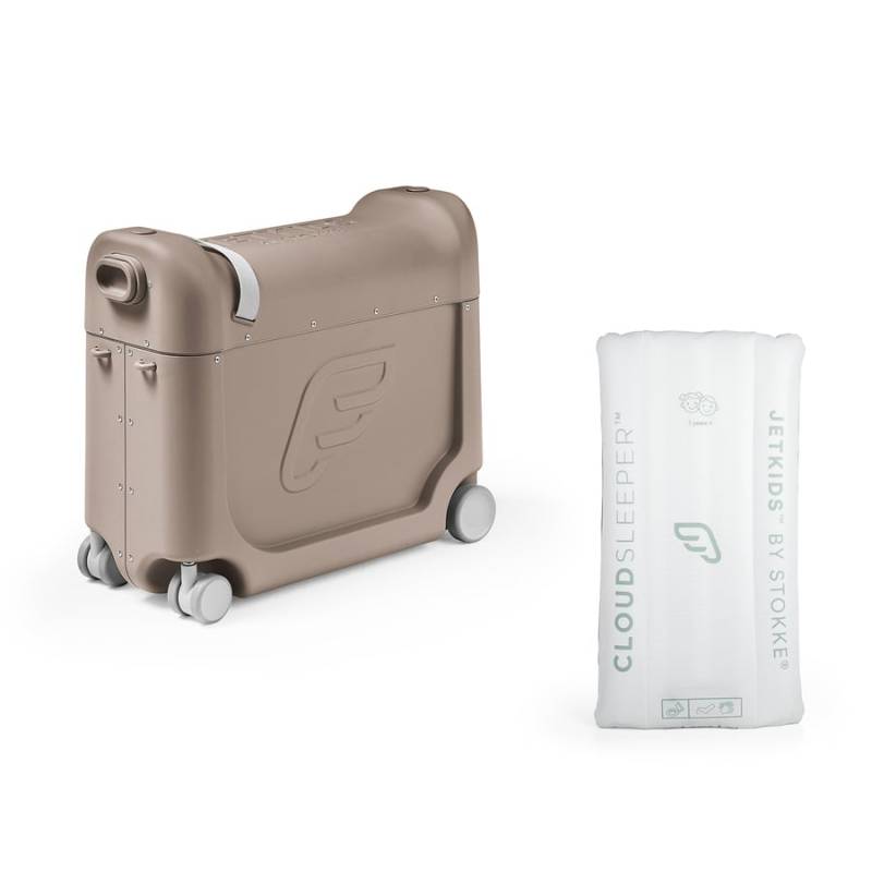 JETKIDS™ BY STOKKE® Aufsitzkoffer BedBox™ Limited Edition Creamy Cappuccino und Matratze CloudSleeper™ weiß von Stokke