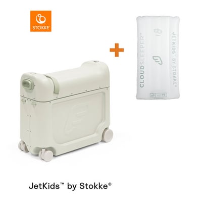 JETKIDS™ BY STOKKE® Aufsitzkoffer BedBox™ Sea Green und Matratze CloudSleeper™ weiß von Stokke