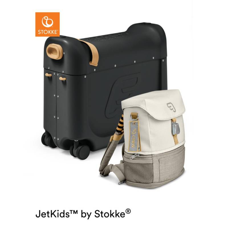 JETKIDS™ BY STOKKE® Aufsitzkoffer BedBox™ mit Crew BackPack™ Black von Stokke