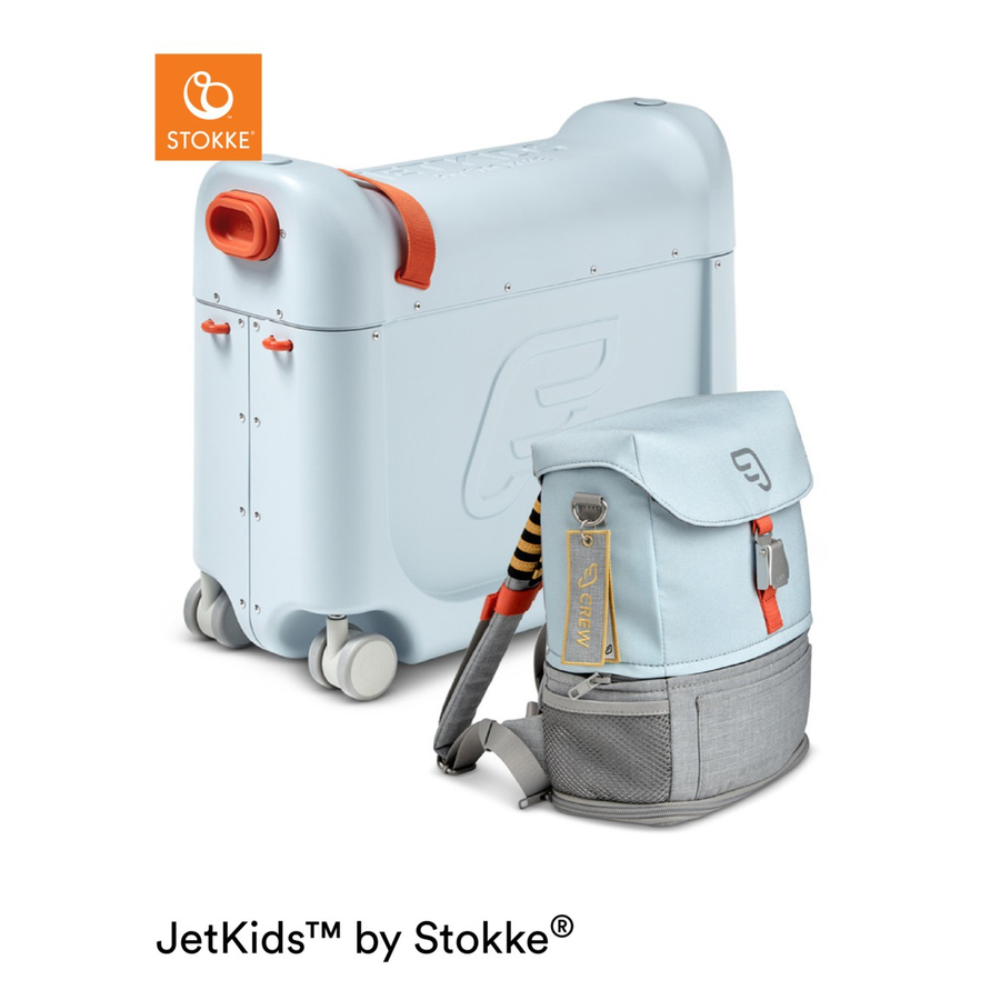 JETKIDS™ BY STOKKE® Aufsitzkoffer BedBox™ mit Crew BackPack™ Blue von Stokke