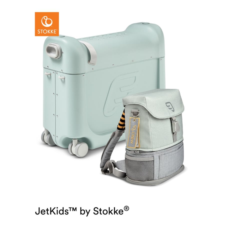 JETKIDS™ BY STOKKE® Aufsitzkoffer BedBox™ mit Crew BackPack™ Green von Stokke