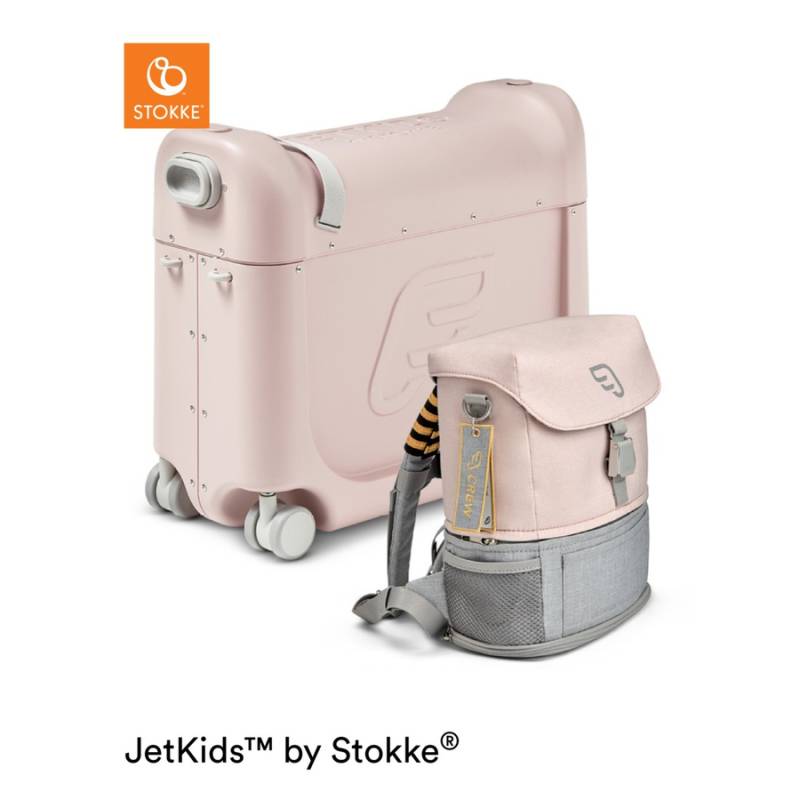 JETKIDS™ BY STOKKE® Aufsitzkoffer BedBox™ mit Crew BackPack™ Pink von Stokke