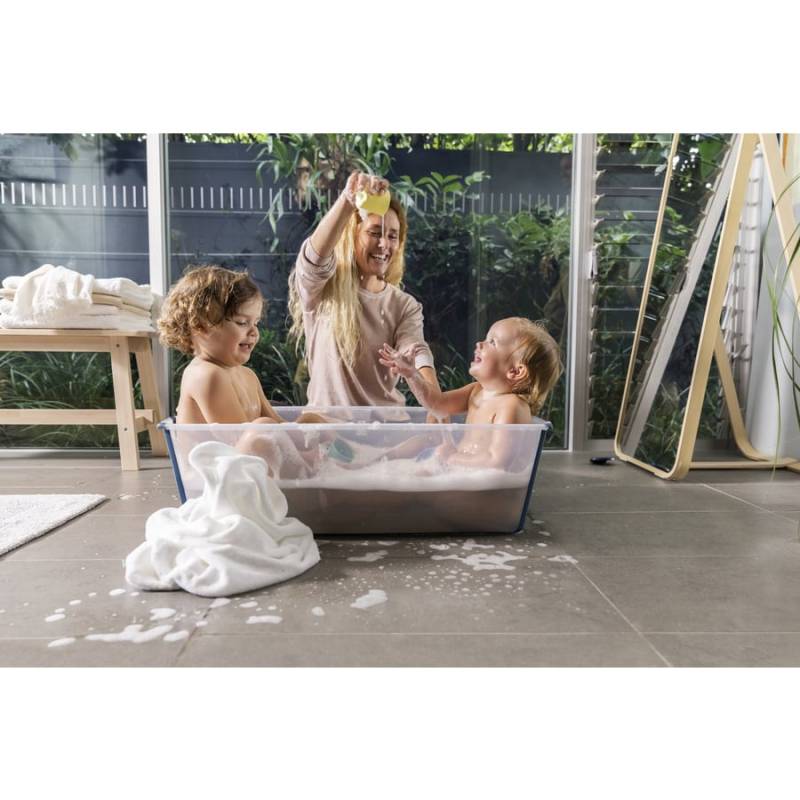 STOKKE® Badewanne Flexi Bath XL™ extra groß weiß mit hitzeempfindlichem Stöpsel ab der Geburt von Stokke