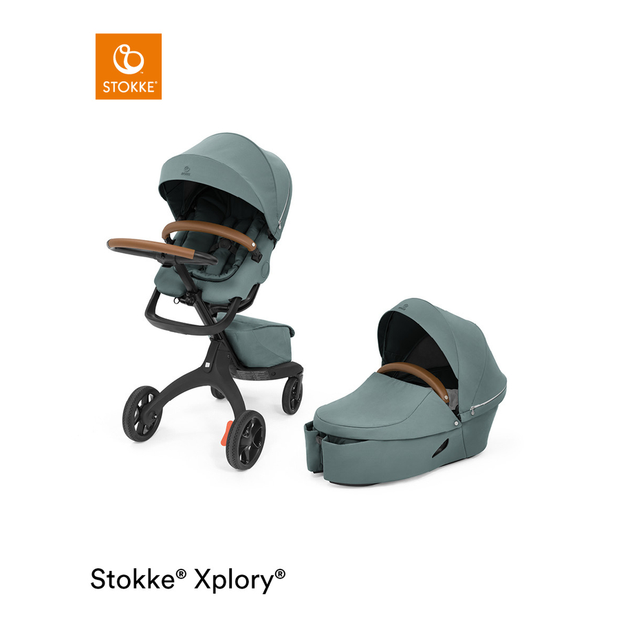 STOKKE® Kinderwagen Xplory® X inklusive Tragewanne Cool Teal von Stokke
