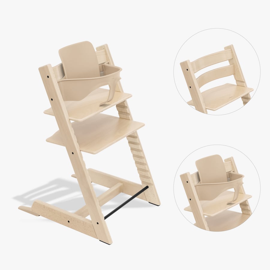 STOKKE® Tripp Trapp® Hochstuhl Buche natur inkl. Baby Set V2 natur von Stokke