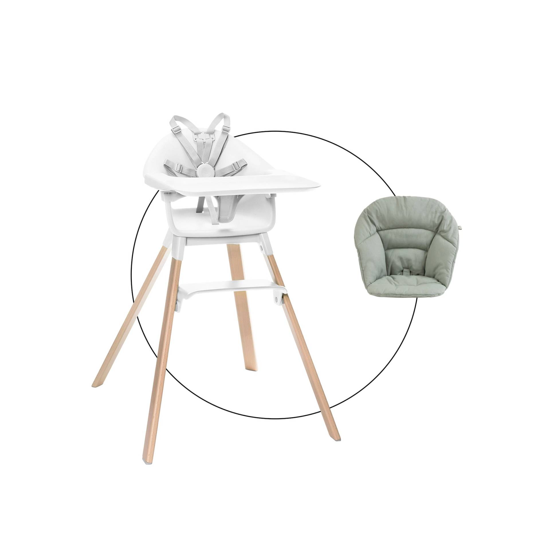 Stokke® Clikk™ Hochstuhl Bundle inkl. Sitzkissen von Stokke