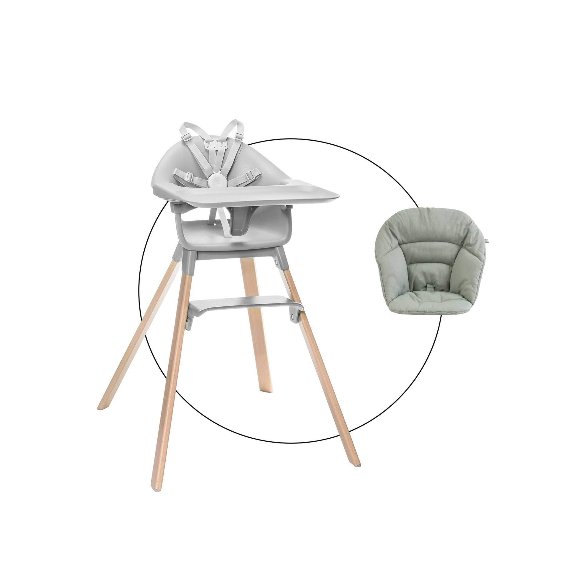 Stokke® Clikk™ Hochstuhl Bundle inkl. Sitzkissen von Stokke