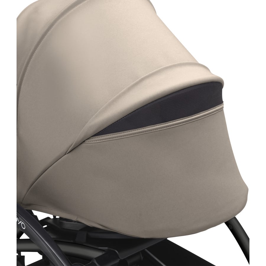 Stokke® Kinderwagen YOYO³ Gestell black inkl. 0+ Neugeborenenaufsatz Taupe von Stokke