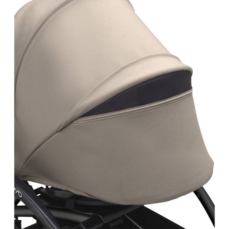 Stokke® Kinderwagen YOYO³ Gestell black inkl. 0+ Neugeborenenaufsatz Taupe von Stokke