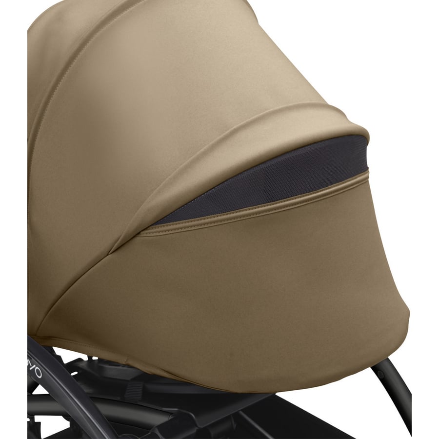 Stokke® Kinderwagen YOYO³ Gestell black inkl. 0+ Neugeborenenaufsatz Toffee von Stokke