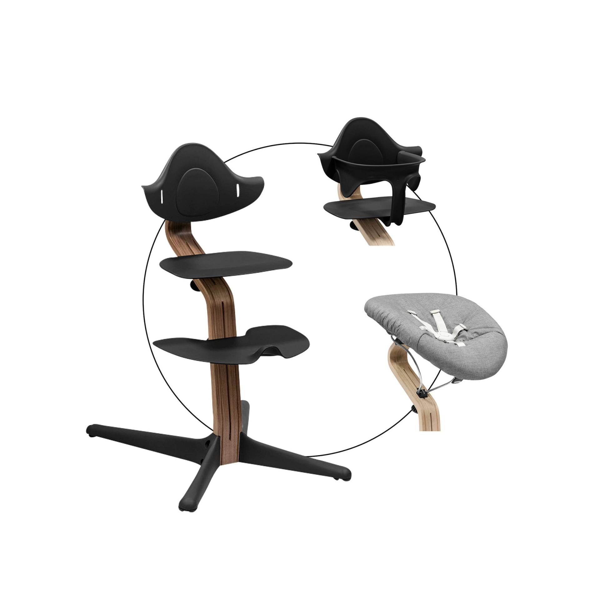 Stokke® Nomi Bundle Hochstuhl Walnuss inkl. Newbornset und Babyset von Stokke