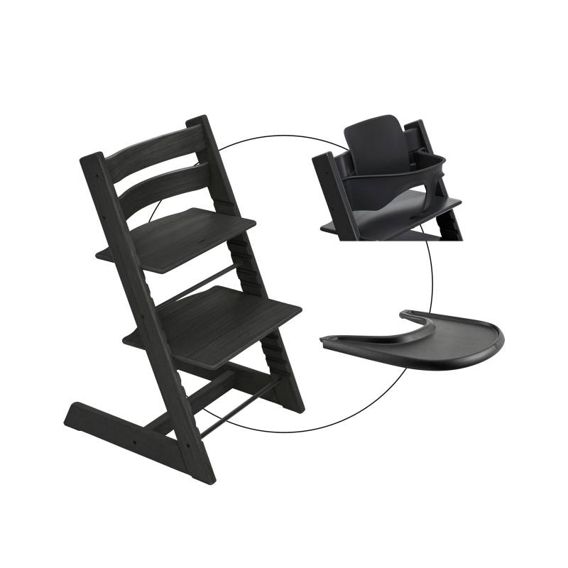 Stokke® Tripp Trapp® Bundle Treppenhochstuhl Eiche inkl. Babyset & Tray von Stokke
