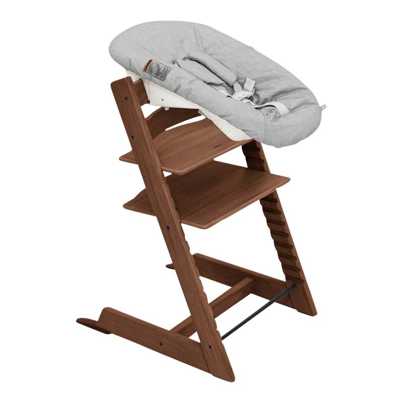 Stokke® Tripp Trapp® Bundle Treppenhochstuhl Eiche inkl. Newbornset Light Grey von Stokke