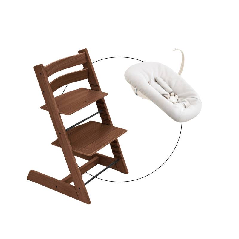 Stokke® Tripp Trapp® Bundle Treppenhochstuhl Eiche inklusive Newbornset Vanilla White von Stokke