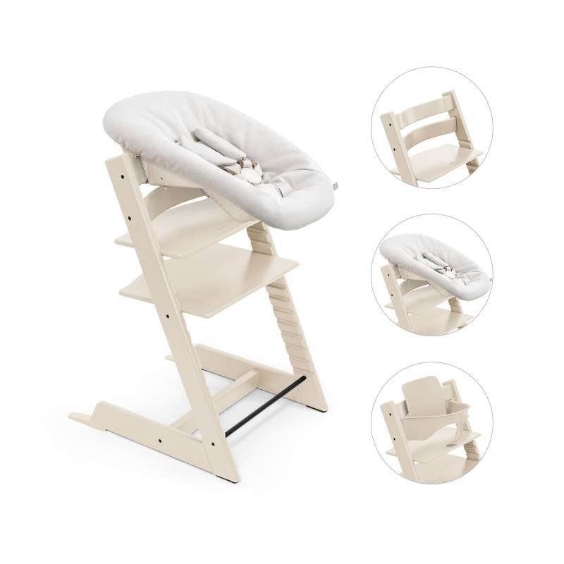 Stokke® Tripp Trapp® Bundle Treppenhochstuhl inkl. Babyset und Newbornset Vanilla White von Stokke