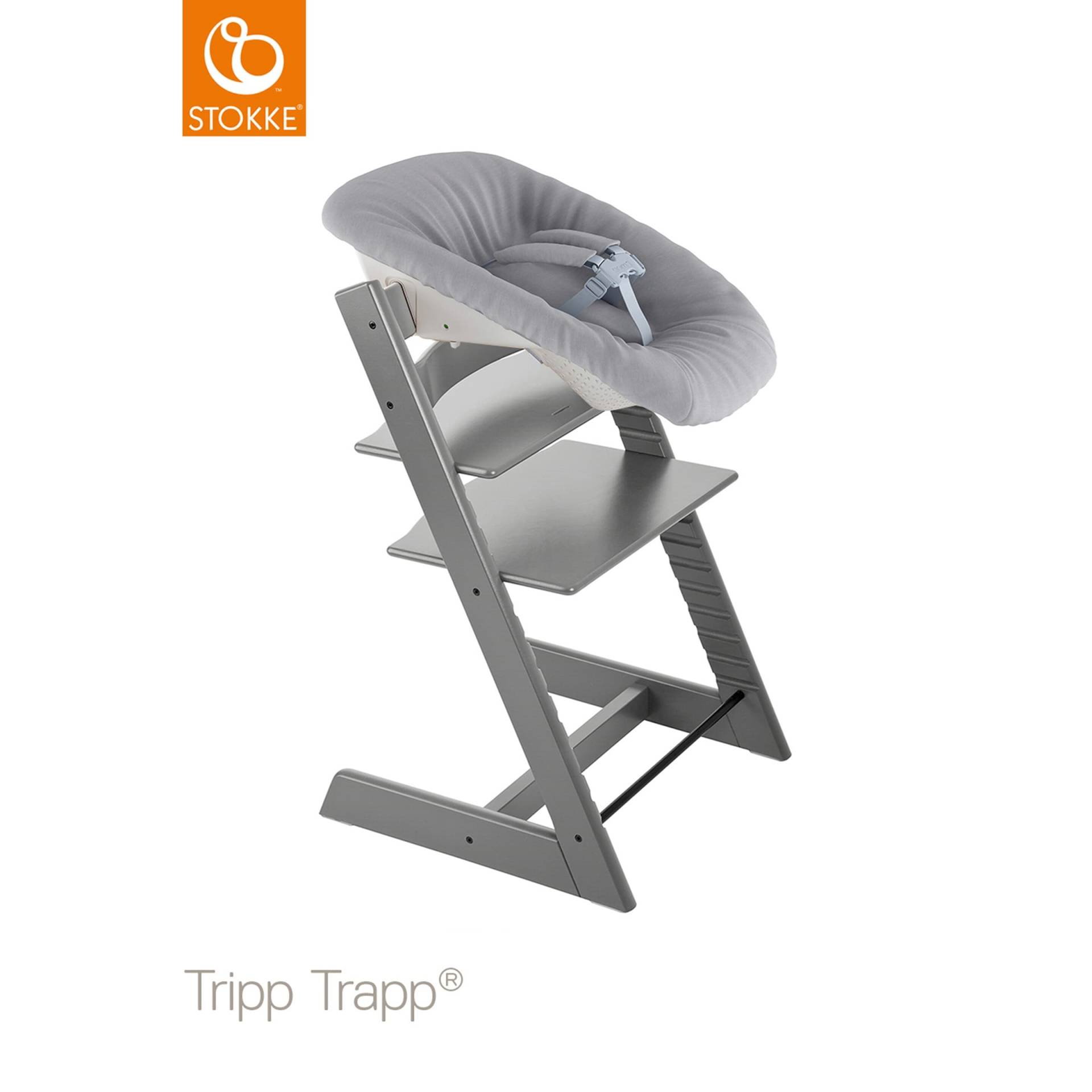 Stokke® Tripp Trapp® Bundle Treppenhochstuhl inkl. Newborn Set Light Grey von Stokke