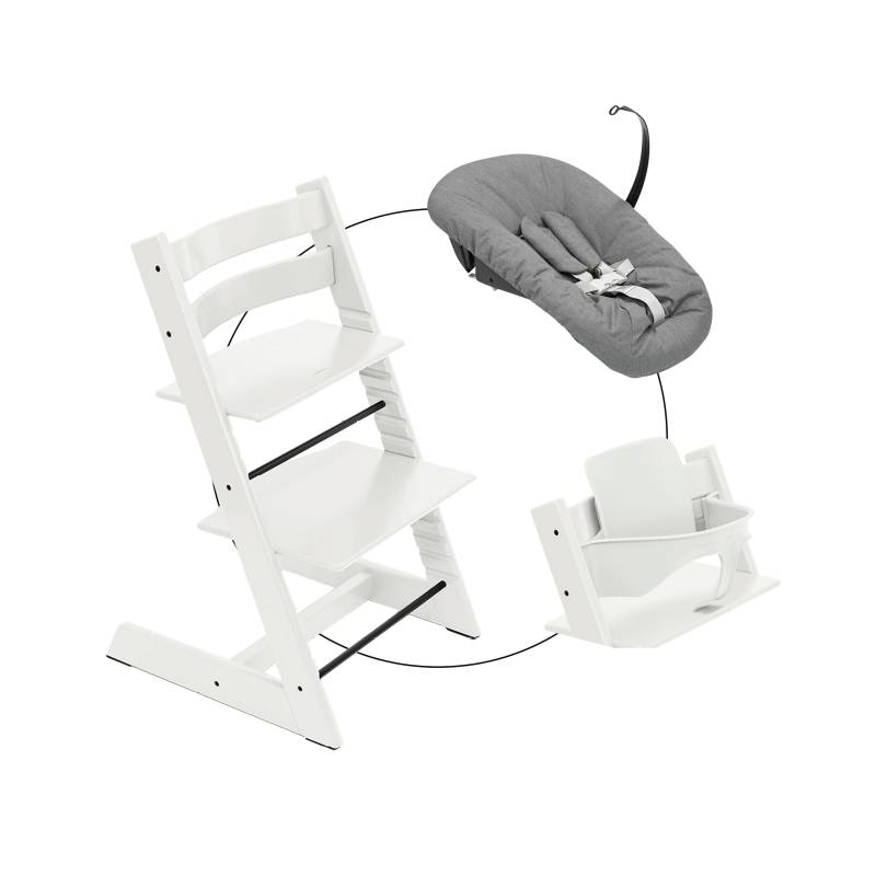 Stokke® Tripp Trapp® Bundle Treppenhochstuhl inkl. Newbornset Deep Grey & Babyset von Stokke