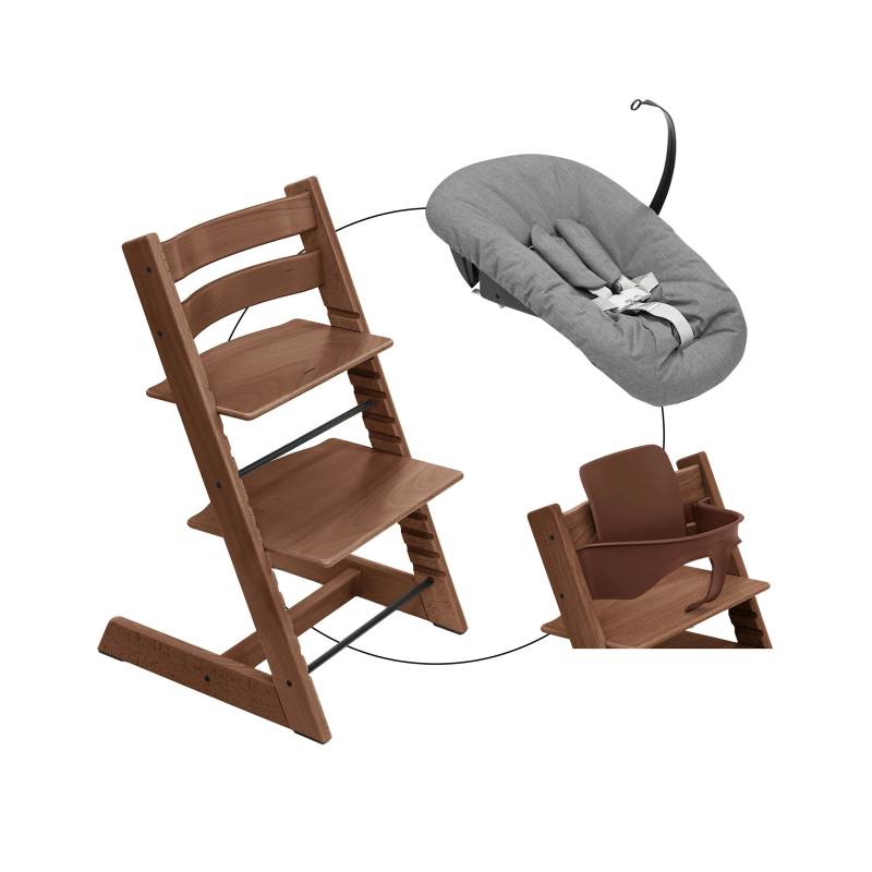 Stokke® Tripp Trapp® Bundle Treppenhochstuhl inkl. Newbornset Deep Grey & Babyset von Stokke
