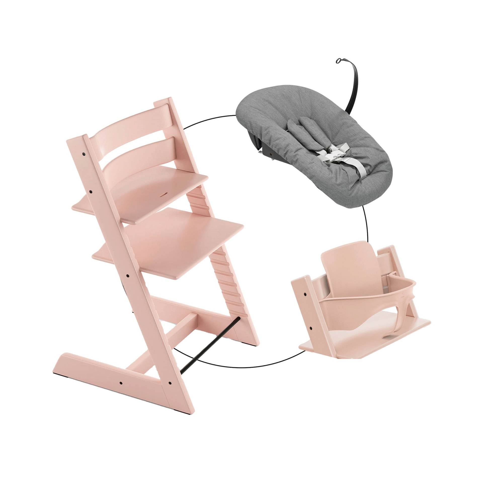 Stokke® Tripp Trapp® Bundle Treppenhochstuhl inkl. Newbornset Deep Grey & Babyset von Stokke