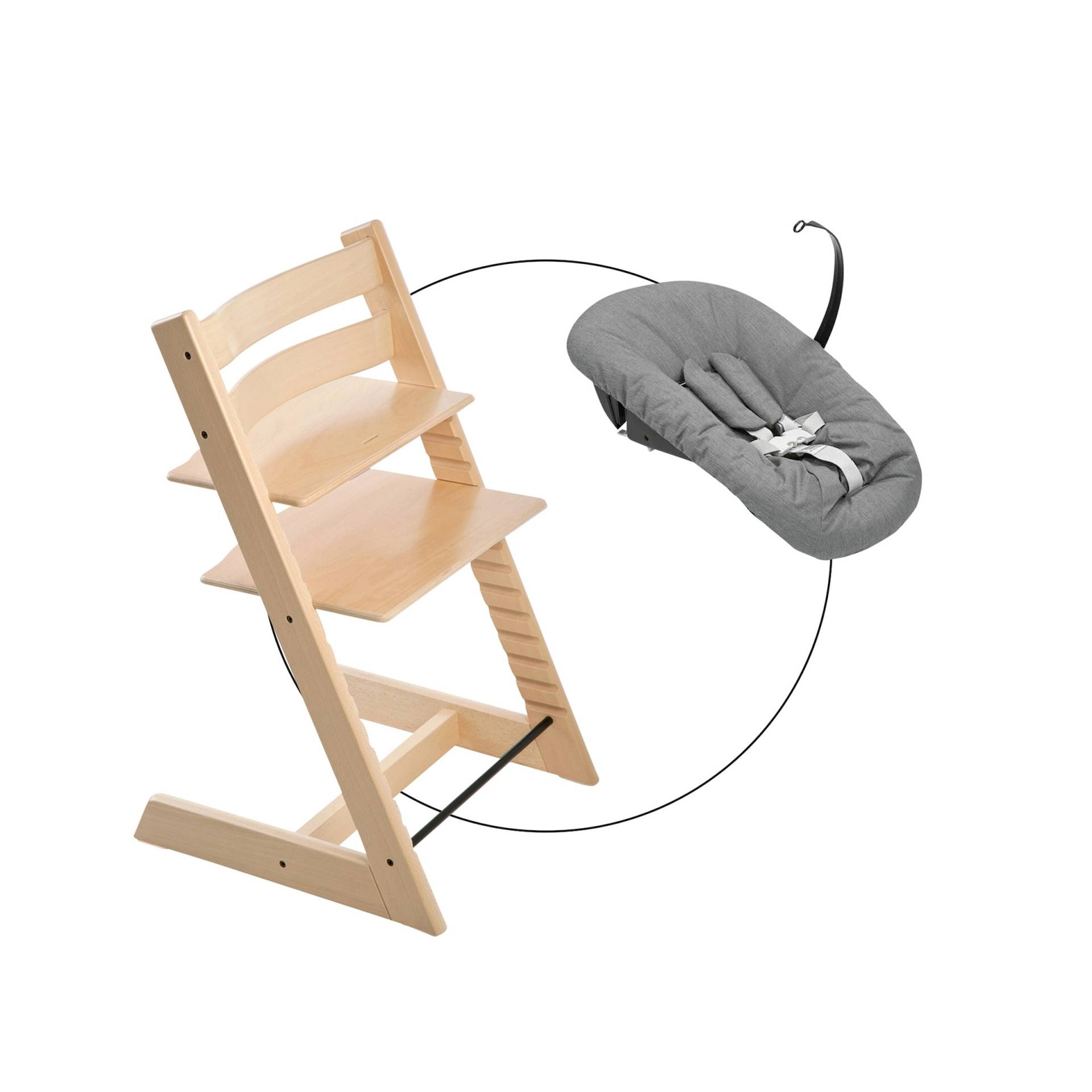Stokke® Tripp Trapp® Bundle Treppenhochstuhl inkl. Newbornset Deep Grey von Stokke
