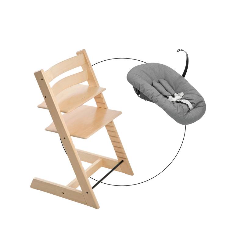 Stokke® Tripp Trapp® Bundle Treppenhochstuhl inkl. Newbornset Deep Grey von Stokke