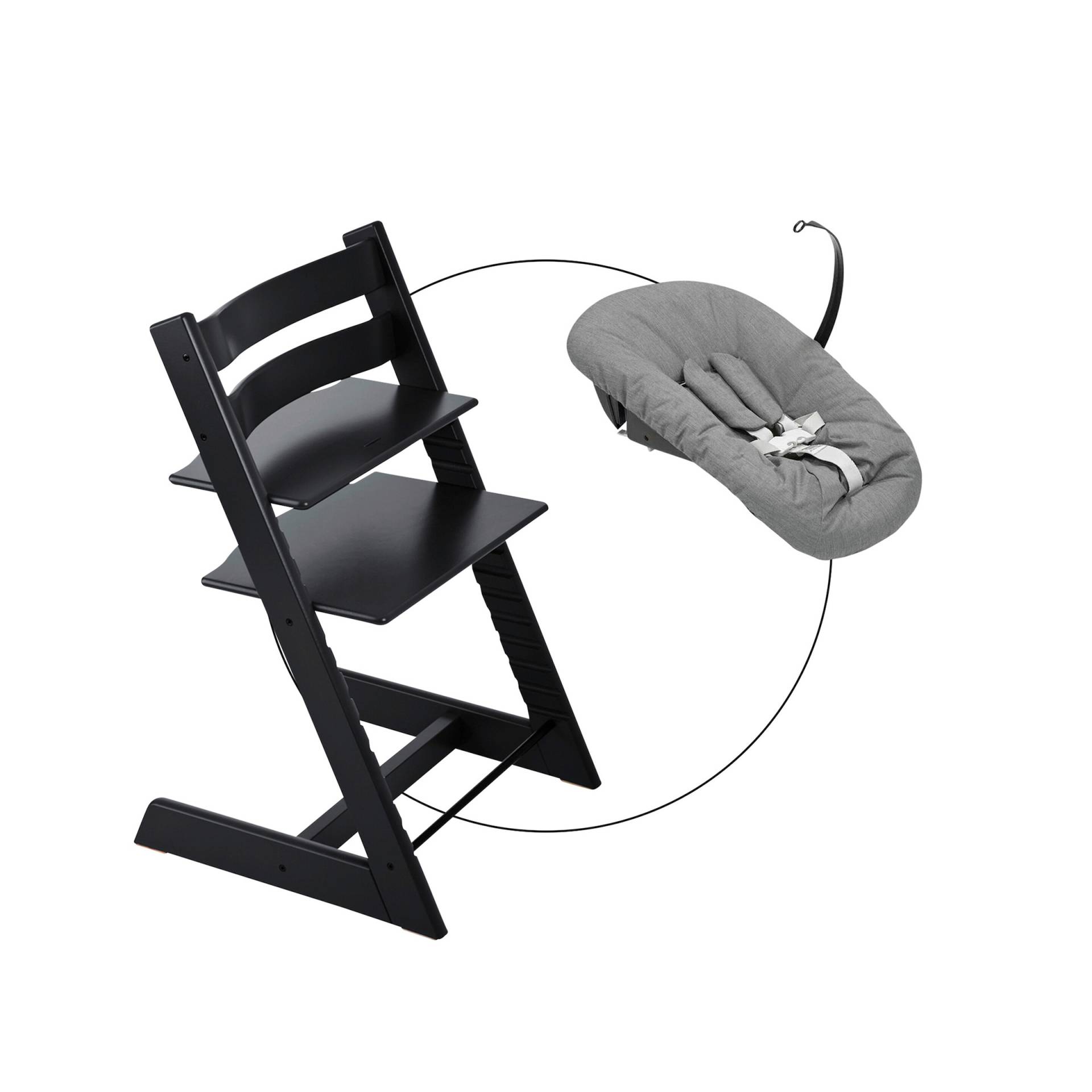 Stokke® Tripp Trapp® Bundle Treppenhochstuhl inkl. Newbornset Deep Grey von Stokke