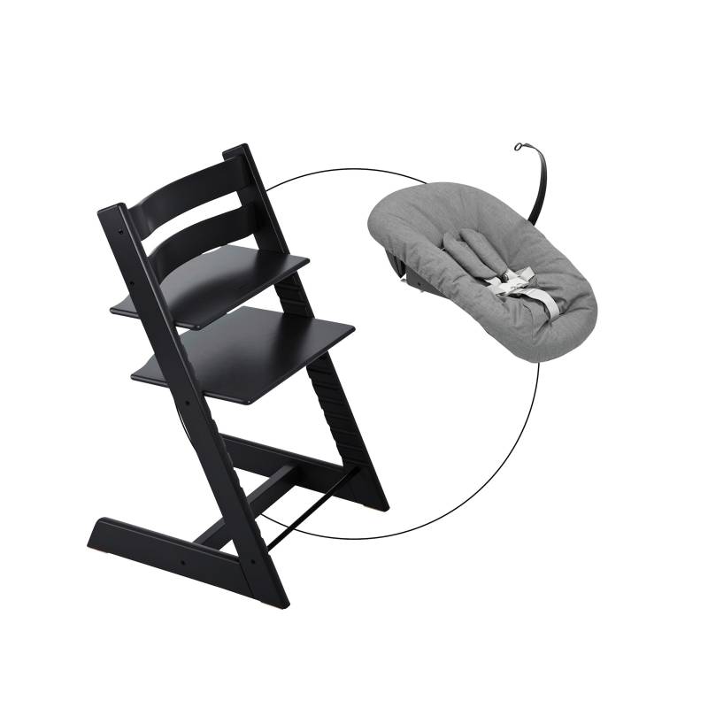 Stokke® Tripp Trapp® Bundle Treppenhochstuhl inkl. Newbornset Deep Grey von Stokke