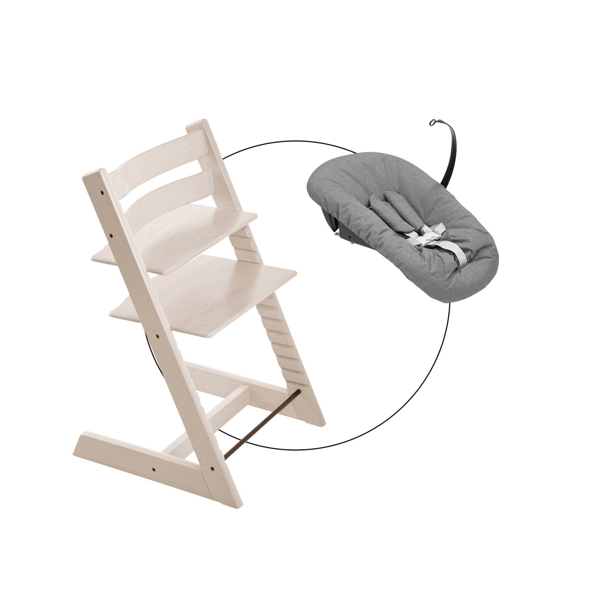 Stokke® Tripp Trapp® Bundle Treppenhochstuhl inkl. Newbornset Deep Grey von Stokke