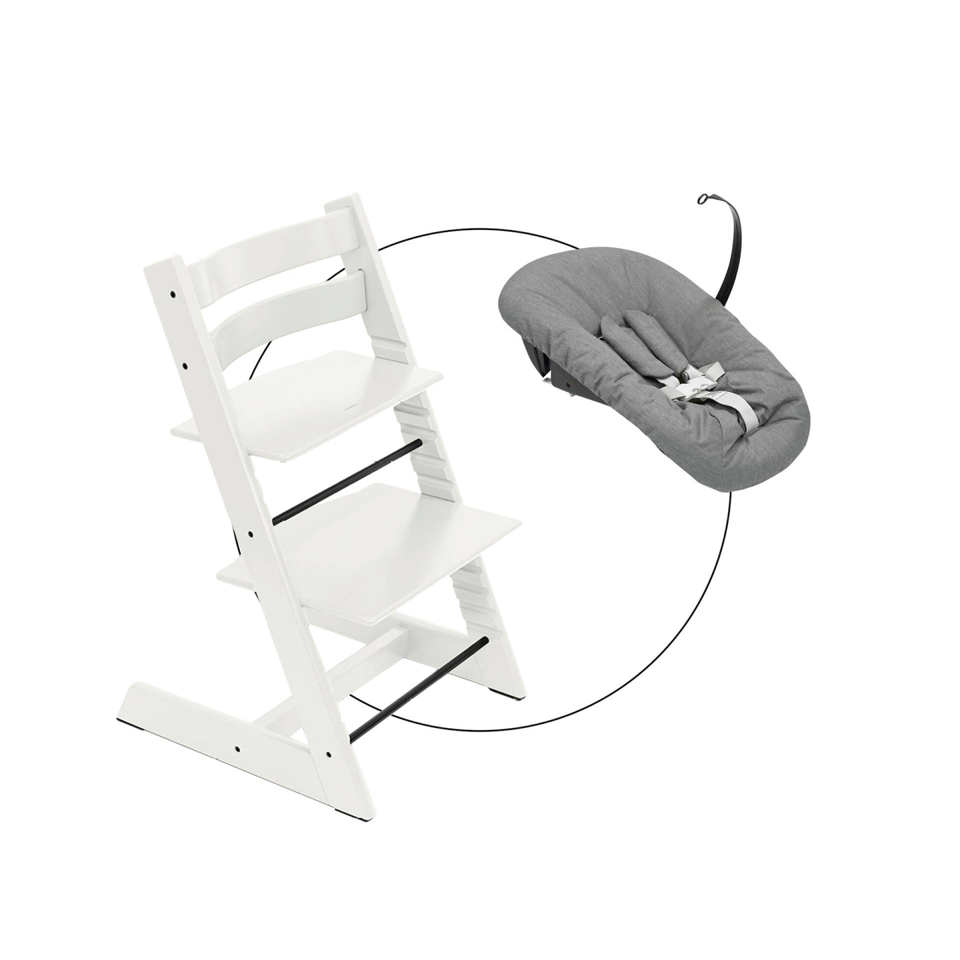 Stokke® Tripp Trapp® Bundle Treppenhochstuhl inkl. Newbornset Deep Grey von Stokke