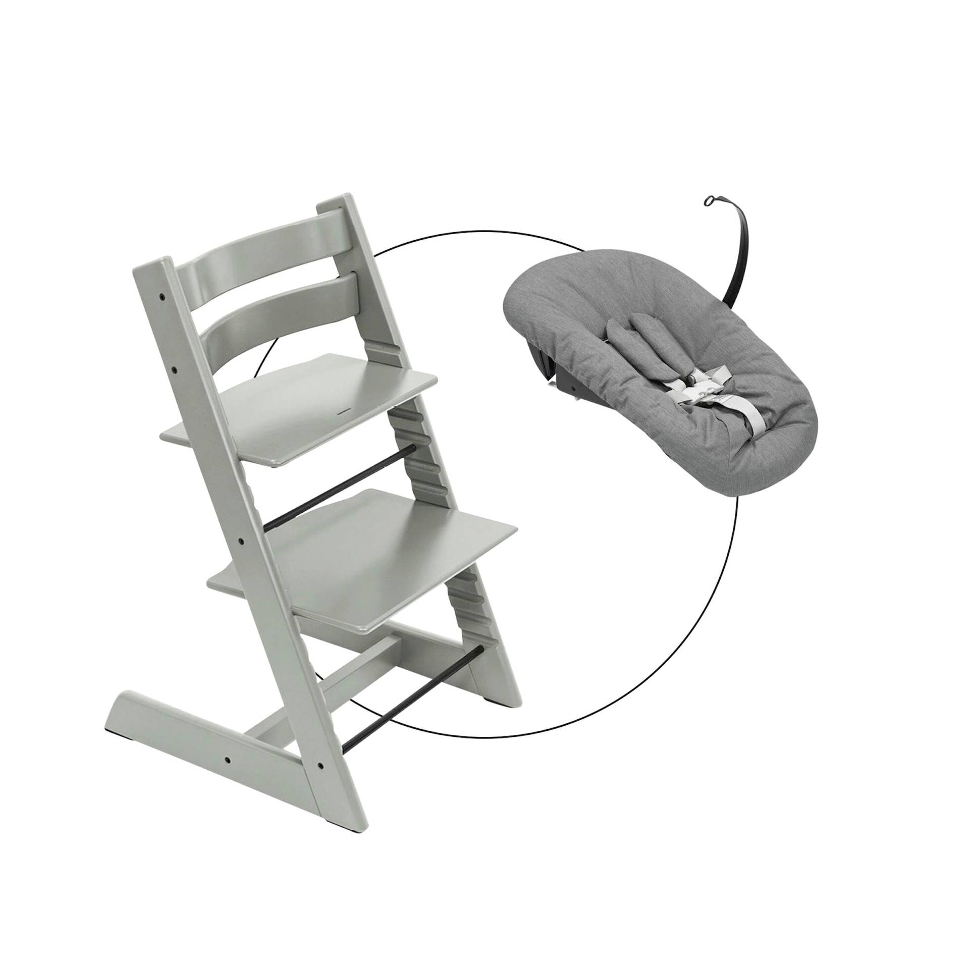 Stokke® Tripp Trapp® Bundle Treppenhochstuhl inkl. Newbornset Deep Grey von Stokke