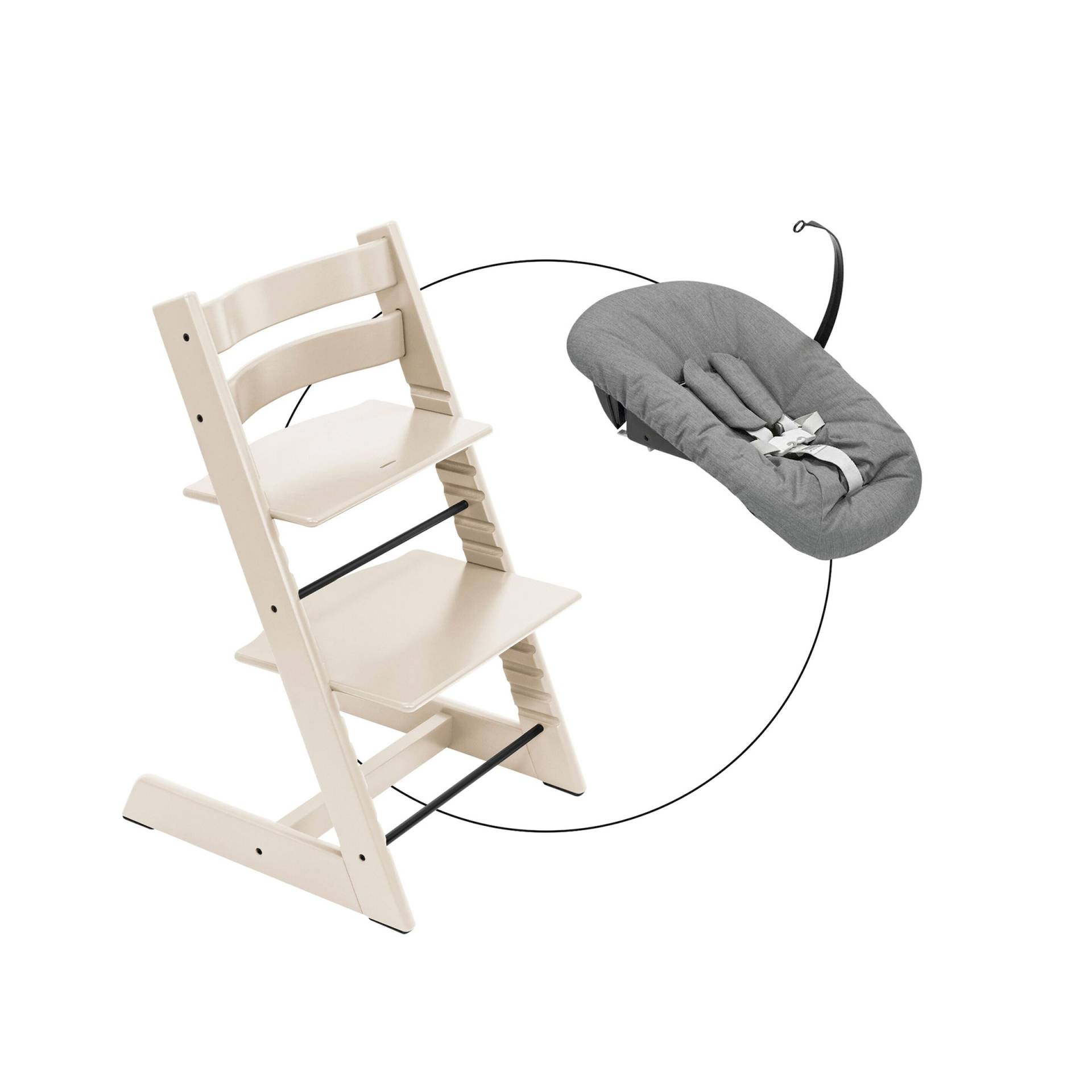 Stokke® Tripp Trapp® Bundle Treppenhochstuhl inkl. Newbornset Deep Grey von Stokke