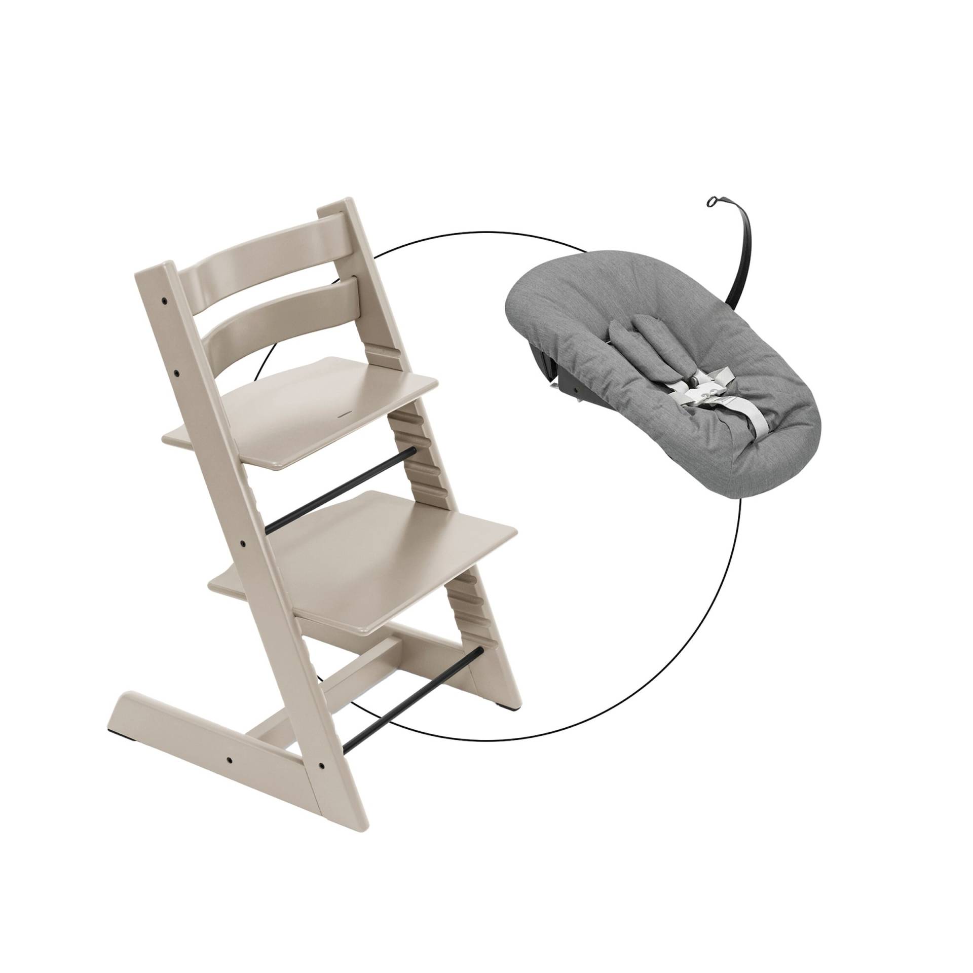 Stokke® Tripp Trapp® Bundle Treppenhochstuhl inkl. Newbornset Deep Grey von Stokke